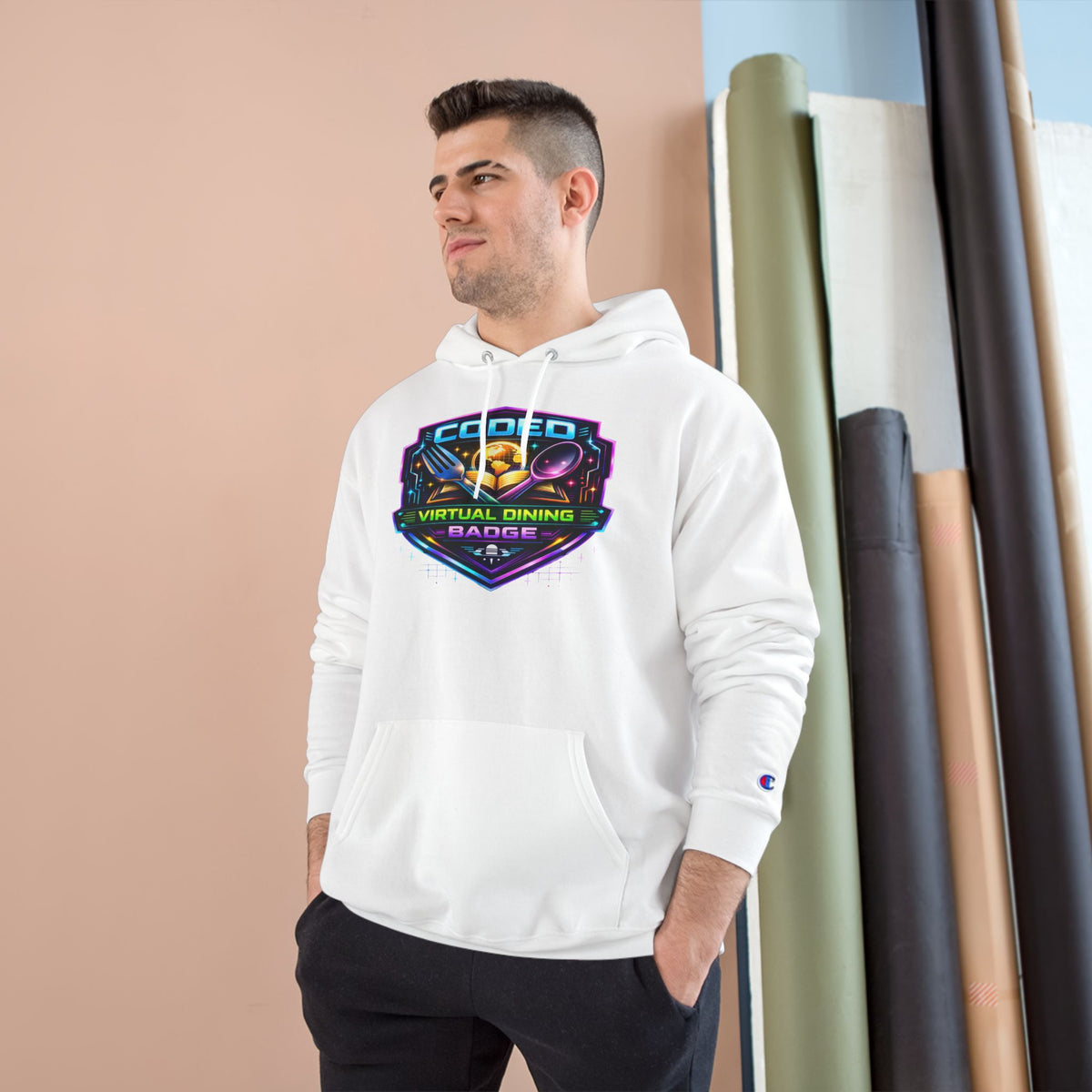 CODED VIRTUAL DINING 4 Champion Hoodie