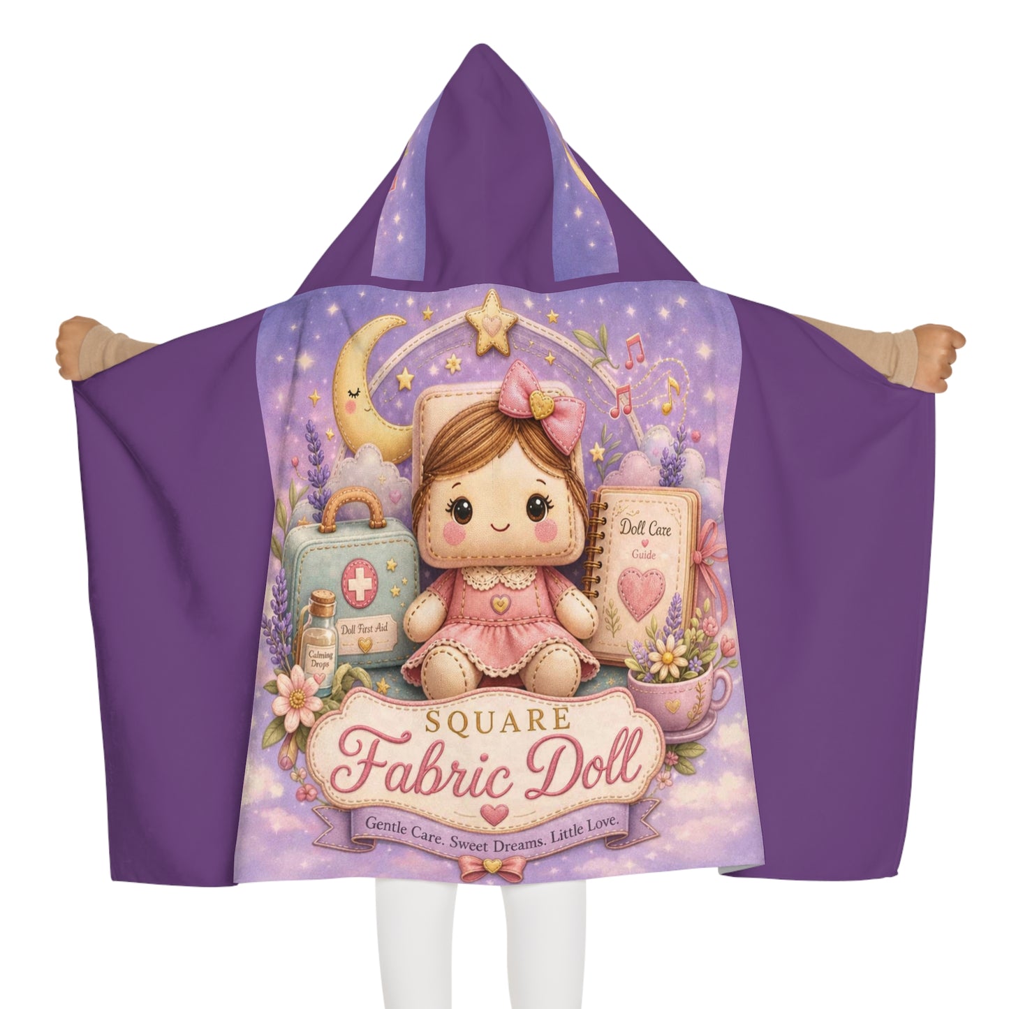 SQUARE FABRIC DOLL Youth Hooded Towel