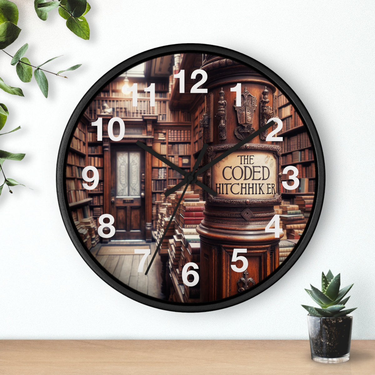 The Coded Hitchhiker Wall Clock