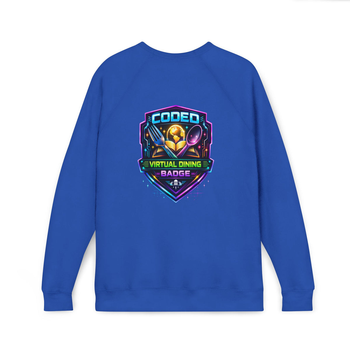 CODED VIRTUAL DINING 3 Sponge Fleece Raglan Sweatshirt