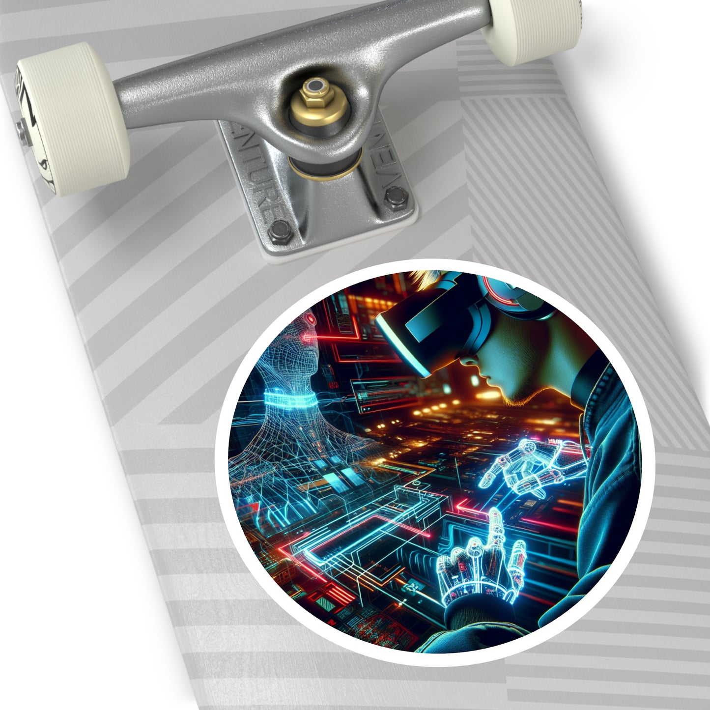 Tech Gamer Round Stickers