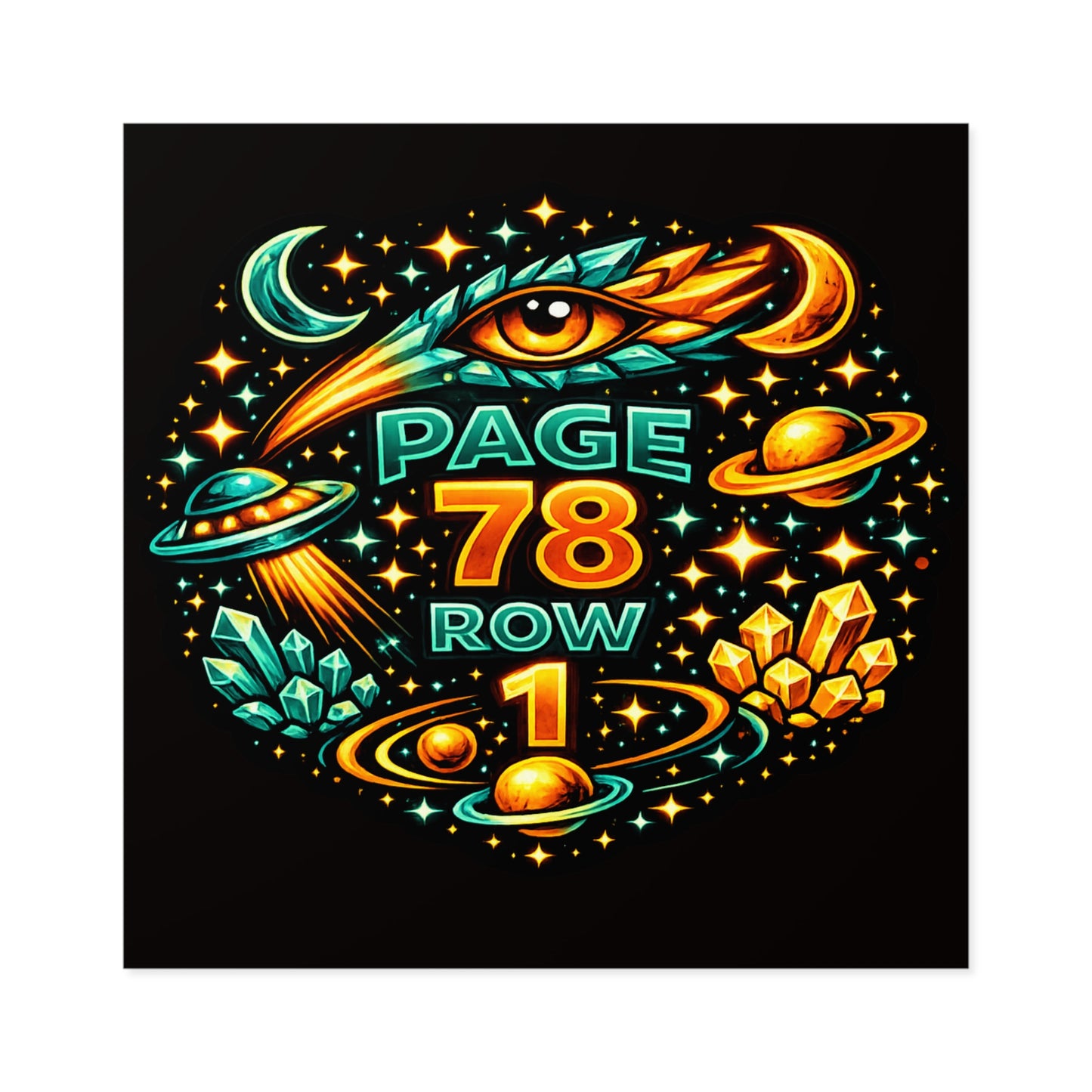 PAGE 78 ROW 1 Square Stickers, Indoor\Outdoor