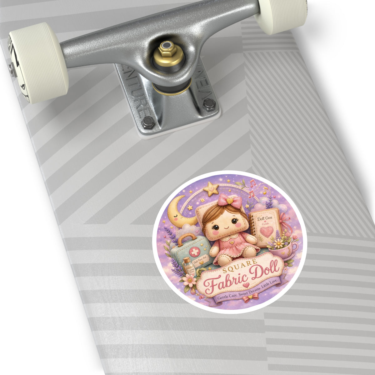 SQUARE FABRIC DOLL Round Stickers, Indoor\Outdoor