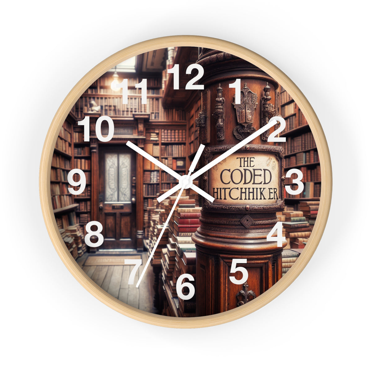 The Coded Hitchhiker Wall Clock