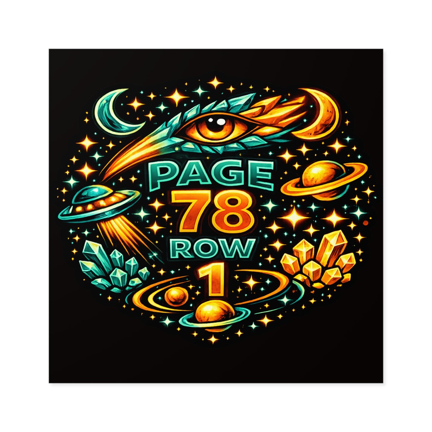 PAGE 78 ROW 1 Square Stickers, Indoor\Outdoor
