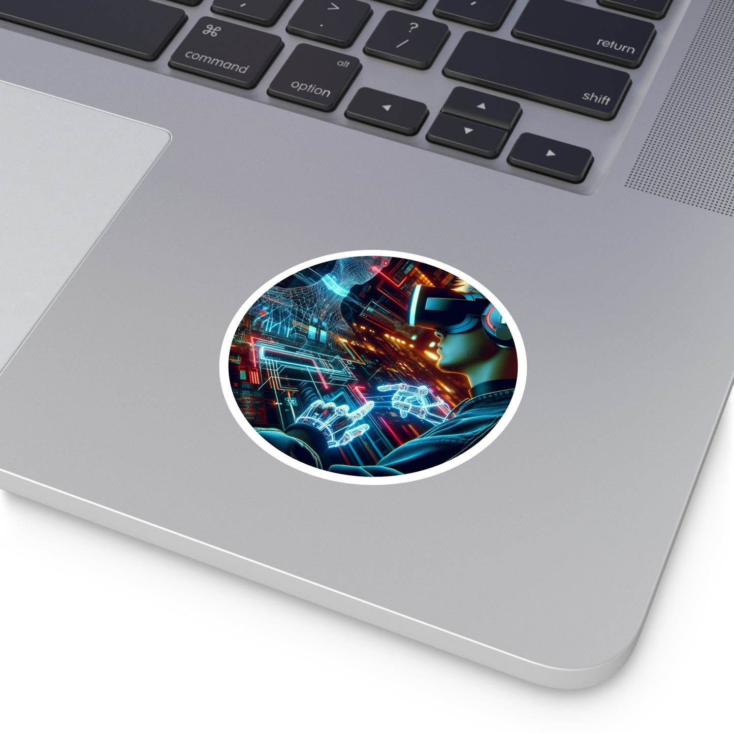 Tech Gamer Round Stickers