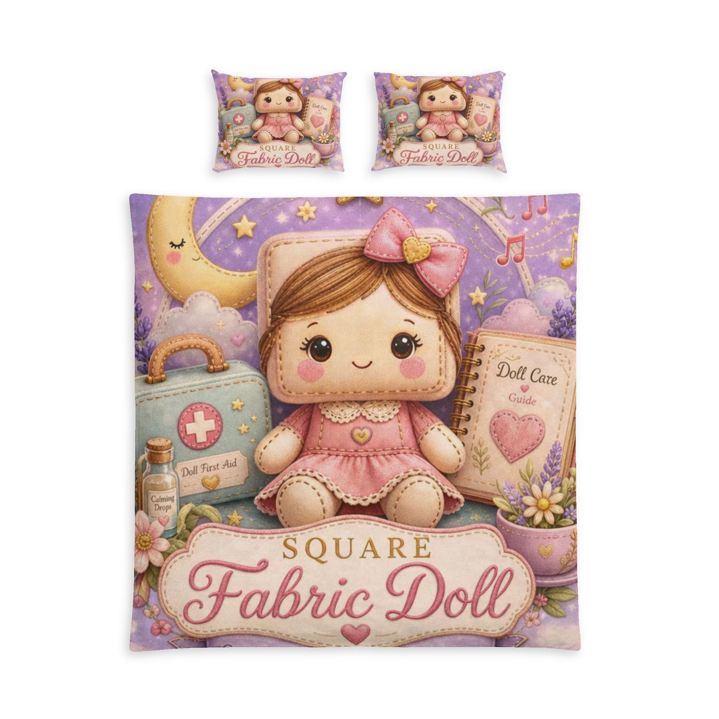 SQUARE FABRIC DOLL Cotton Bed Set