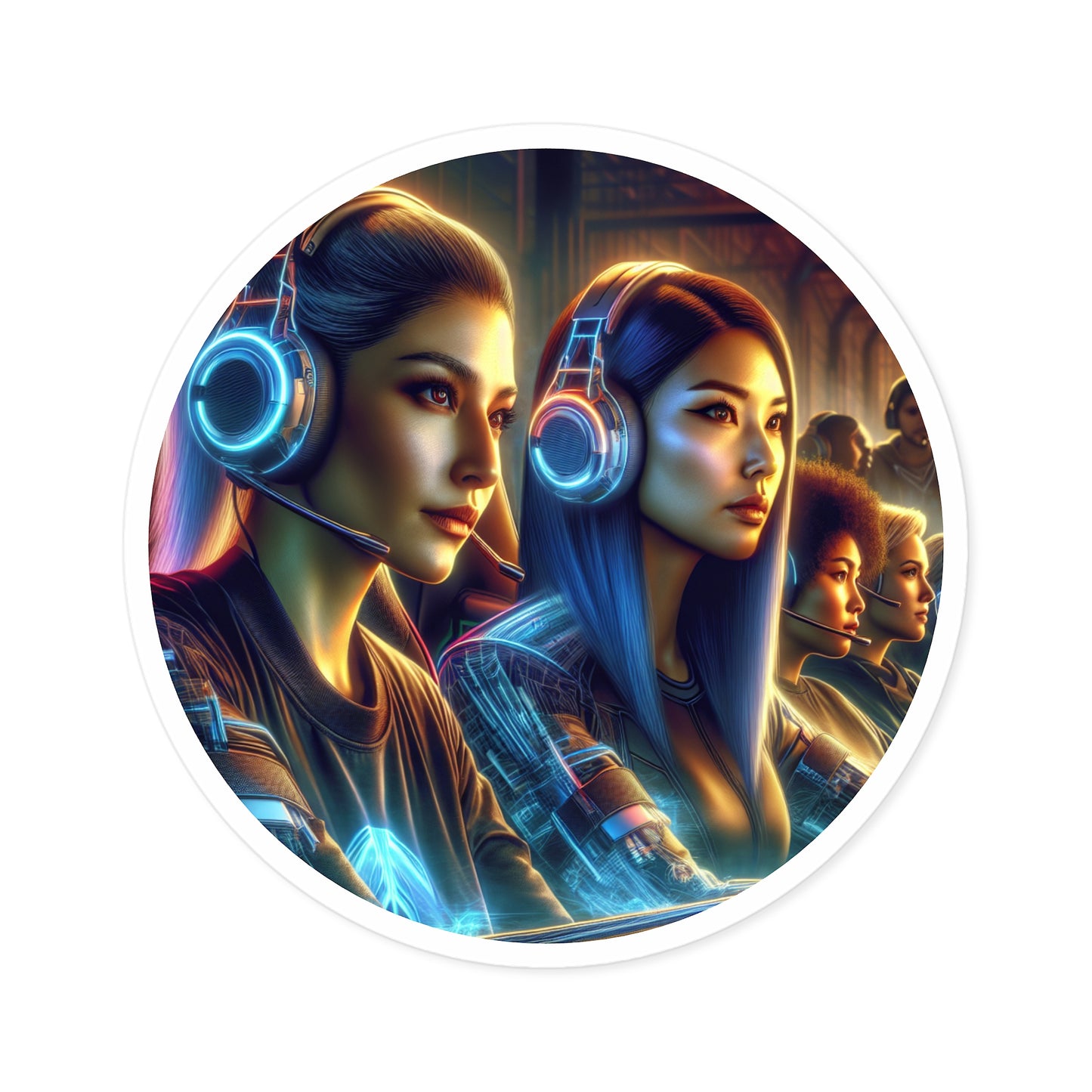 Gamer Stickers for Competitive Adult Female Players