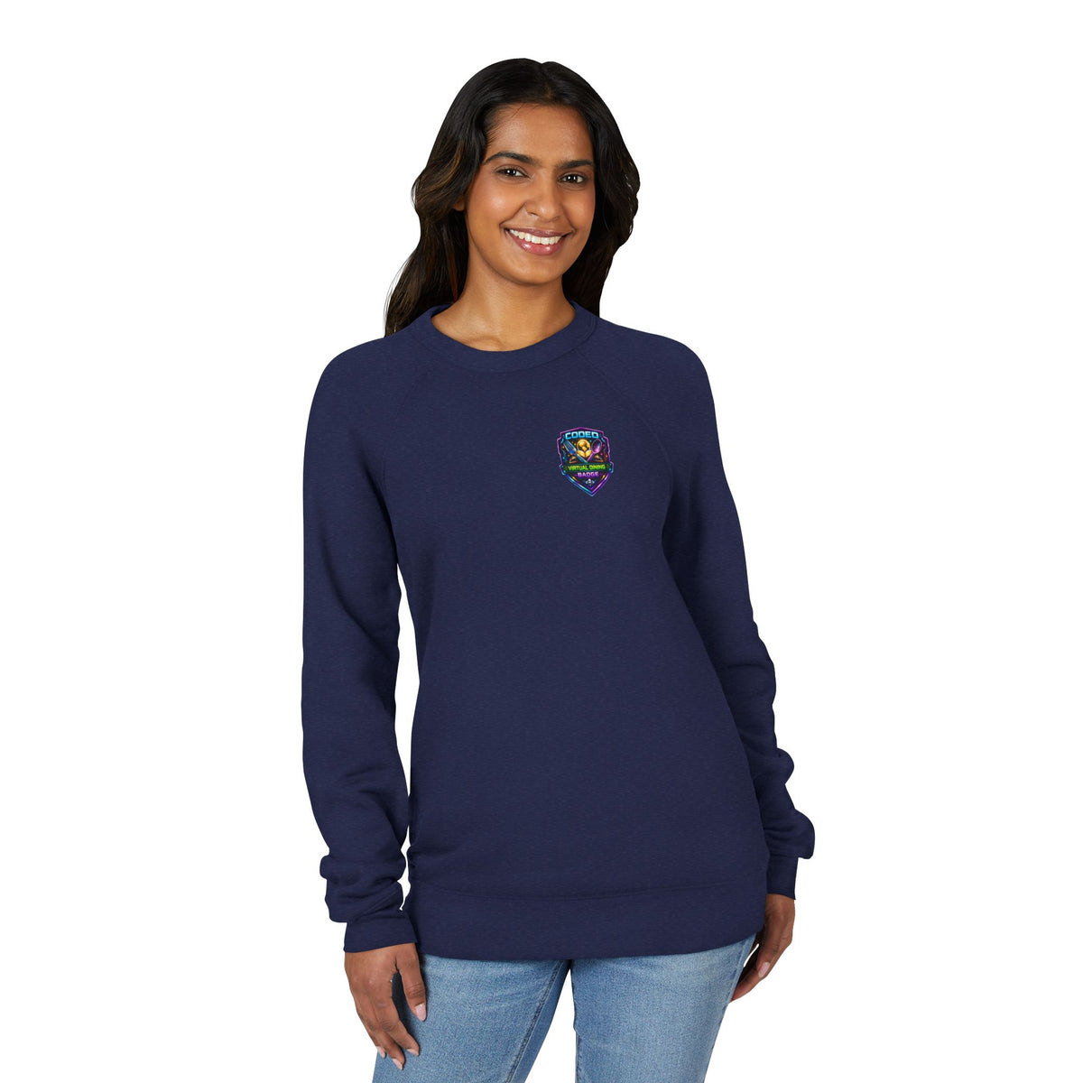 CODED VIRTUAL DINING 3 Sponge Fleece Raglan Sweatshirt