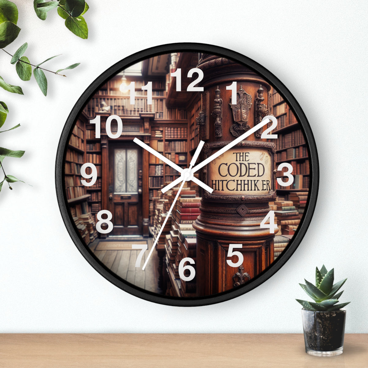 The Coded Hitchhiker Wall Clock
