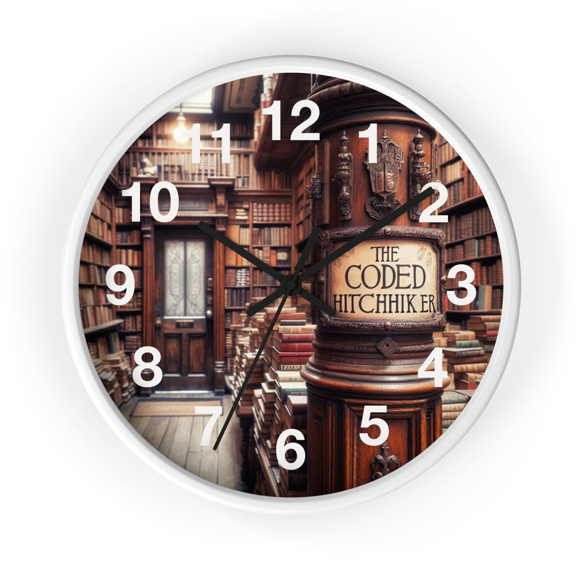 The Coded Hitchhiker Wall Clock