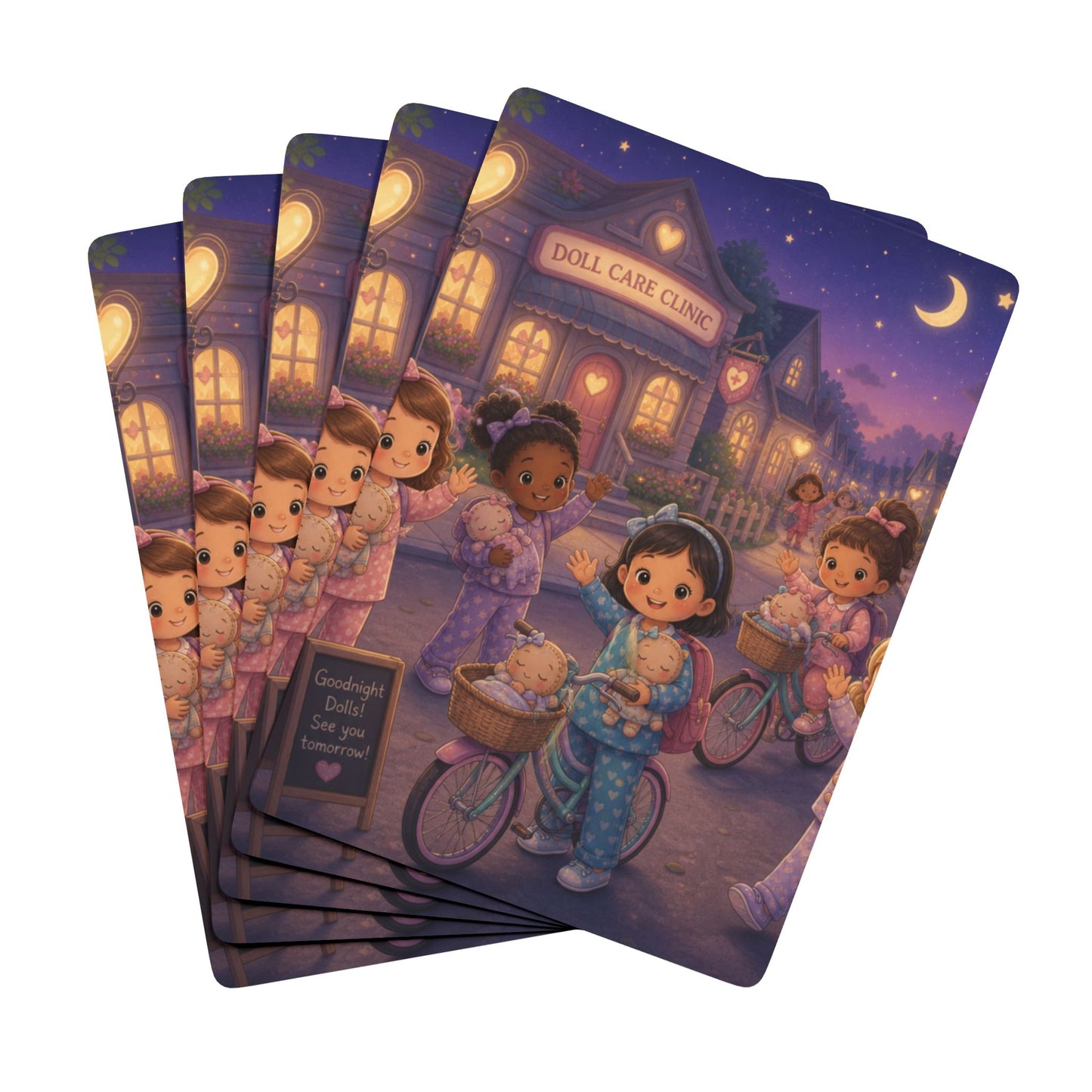 SQUARE FABRIC DOLL COMMUNITY Poker Playing Cards