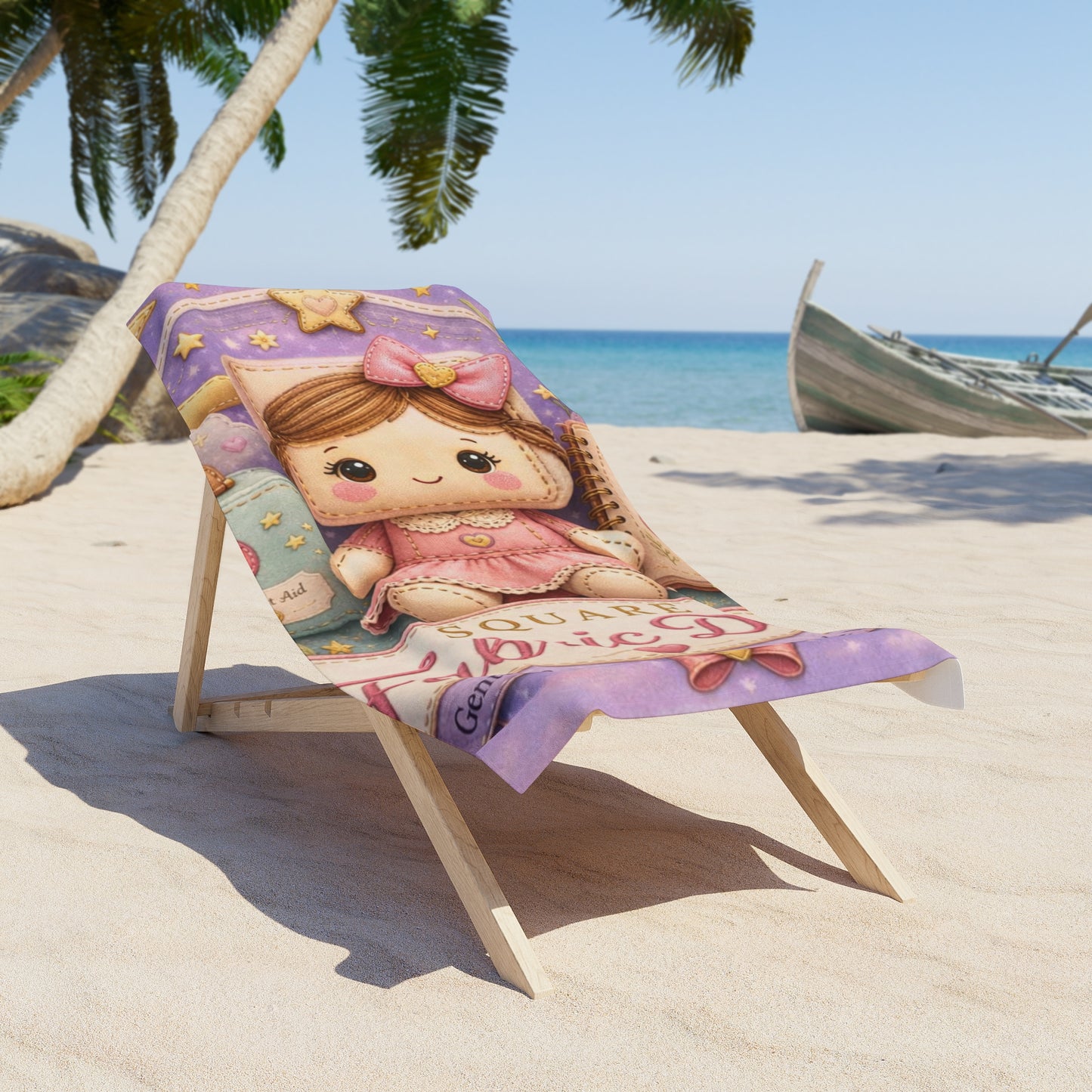 SQUARE FABRIC DOLL Beach Towel