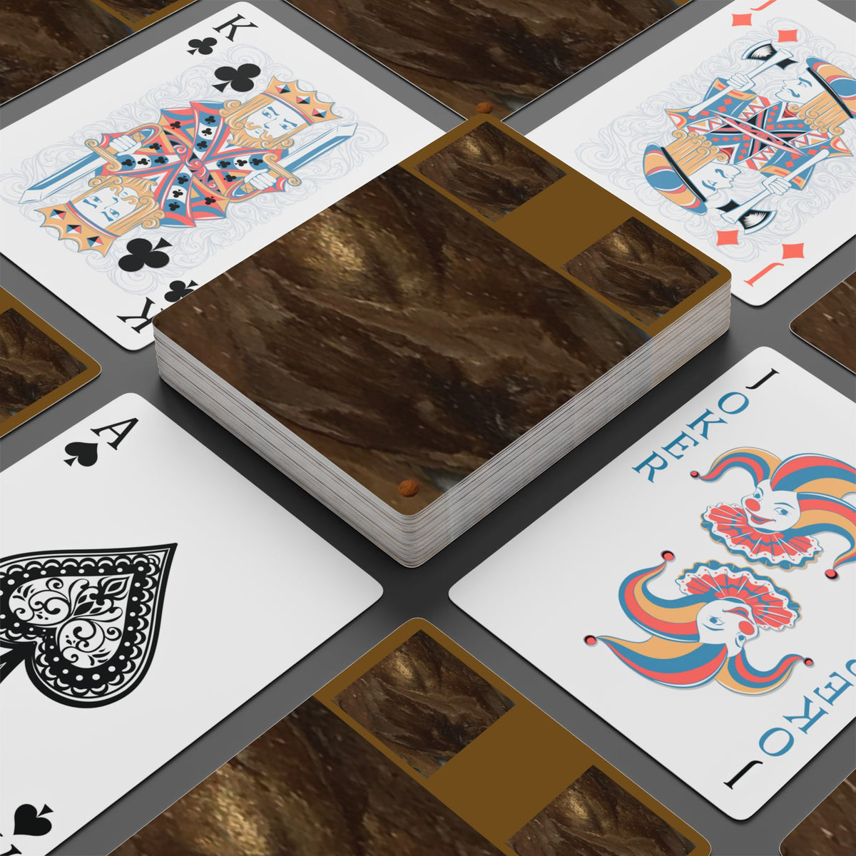 EDITH EINSTEIN WALNUT FACTORY 24 Poker Playing Cards